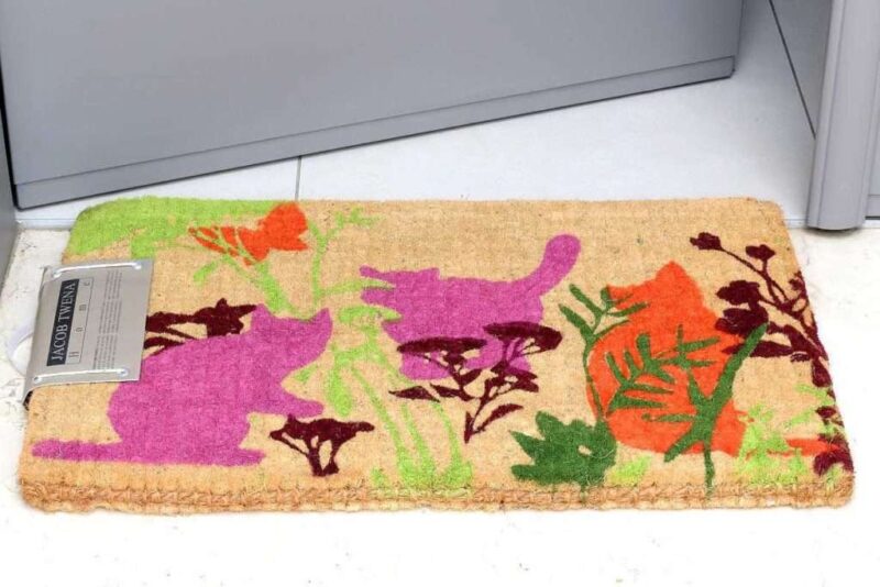 שטיח כניסה עבה ציור חתול