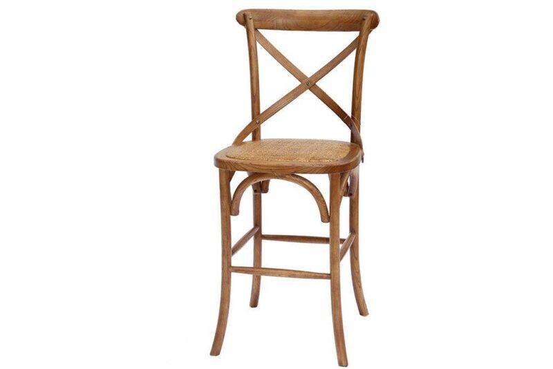 כסא מעץ מלא עם משענת