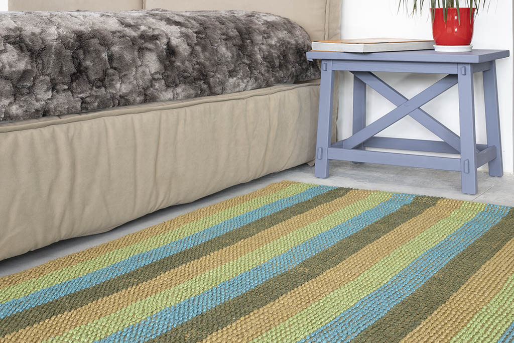 שטיח חבלים אורגני צבעוני